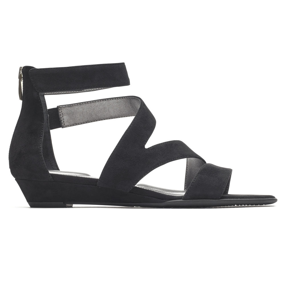 Rockport Sandals For Womens Black - Total Motion Zandra Strappy - RK6410957